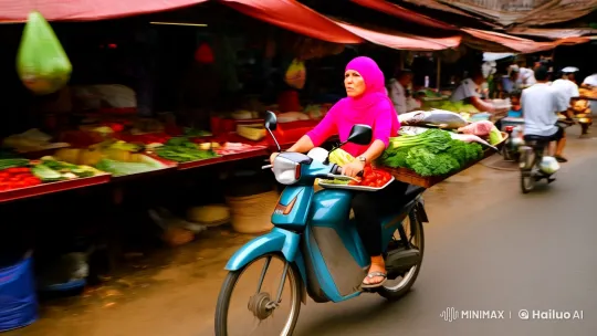 Traditional Indonesian Market Through a Woman Vendor's Lens – AI Generated Video | Hailuo AI