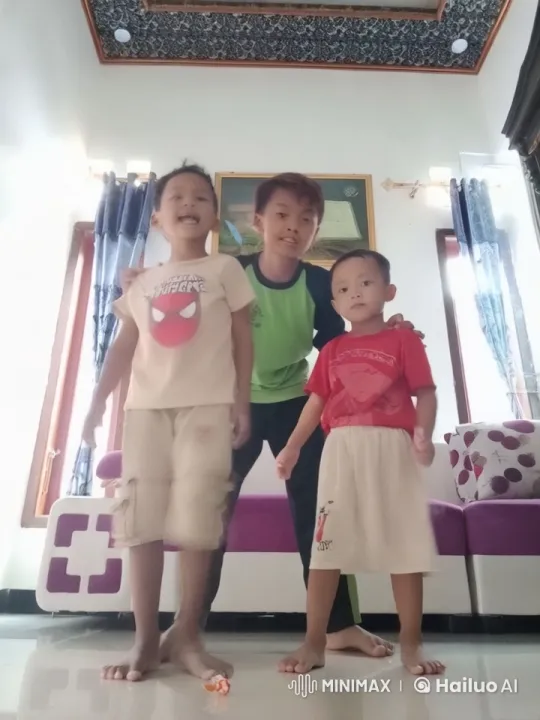 Children's Playful Kungfu Fight in Bright Living Room – AI Generated Video | Hailuo AI