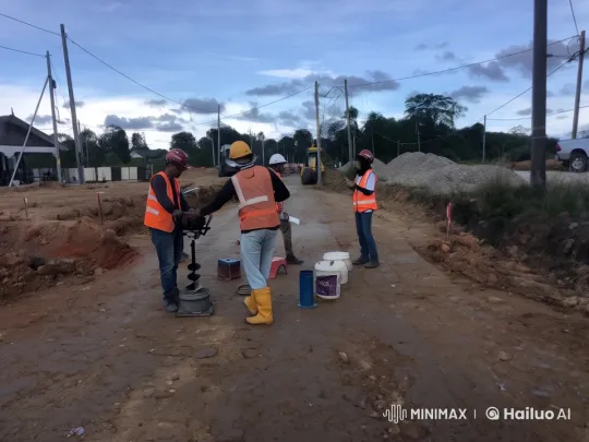 Construction Site with Martial Arts-Inspired Worker – AI Generated Video | Hailuo AI