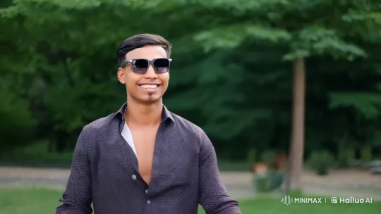 Young Man Embraces and Kisses Friend in Intimate Outdoor Setting – AI Generated Video | Hailuo AI