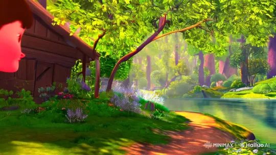Boy and Duck's Enchanted Journey in a Luminous Forest – AI Generated Video | Hailuo AI