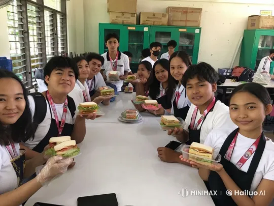 Students Practicing Kung-Fu with Sandwiches in Animated Classroom – AI Generated Video | Hailuo AI