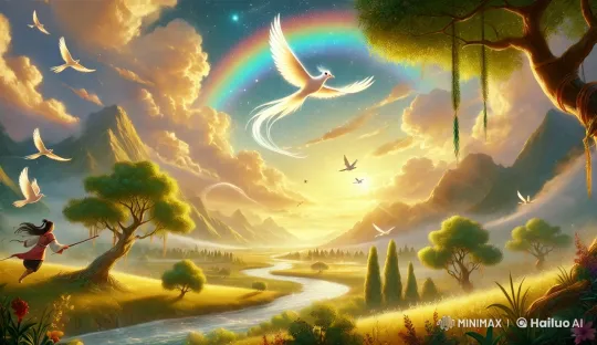 Magical Landscape: Enchanted Sunset to Twilight Tale – AI Generated Video | Hailuo AI