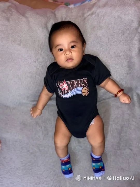 Baby in Sixers Onesie Joyfully PUNCHES and DANCES – AI Generated Video | Hailuo AI