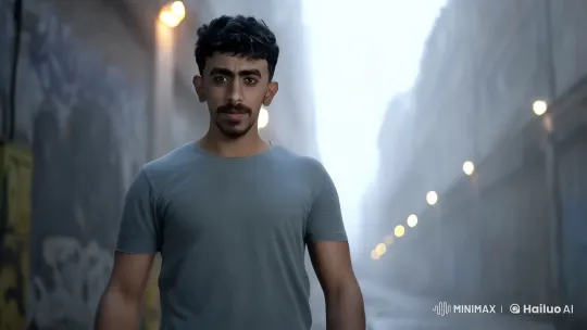 Confident Man Showcases Athletic Prowess in Urban Alley – AI Generated Video | Hailuo AI