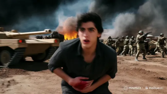 Young Man Escapes Pakistani War Zone, Ascends to Tranquil Moon – AI Generated Video | Hailuo AI