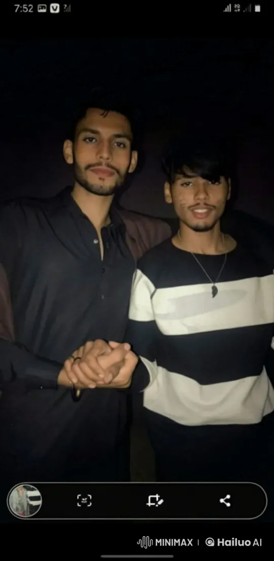 Live2D Friendship Scene: Two Individuals in Dark Setting – AI Generated Video | Hailuo AI