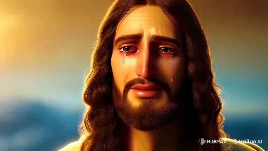 Divine Sorrow: A Spiritual Meditation on Christ's Compassion – AI Generated Video | Hailuo AI