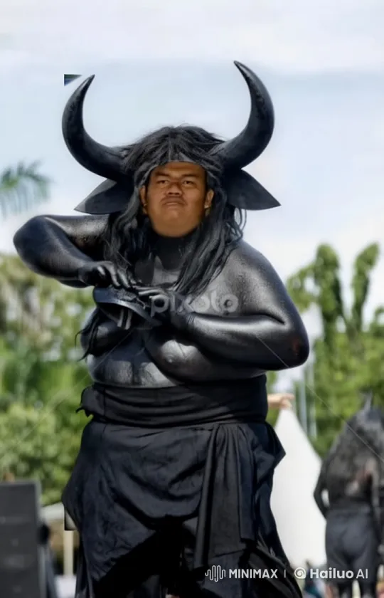 Live2D Black-Painted Kung Fu Artist in Dynamic Martial Arts Display – AI Generated Video | Hailuo AI