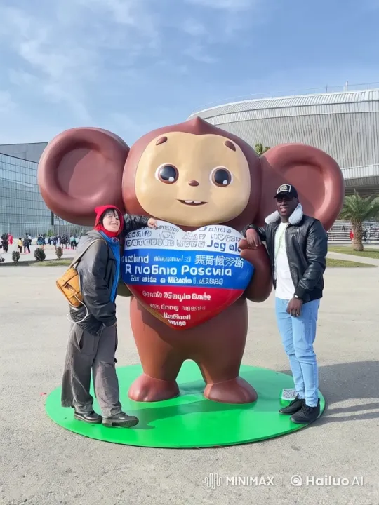 Animated Duo Shares Joyful Moment with Cartoon Friend – AI Generated Video | Hailuo AI
