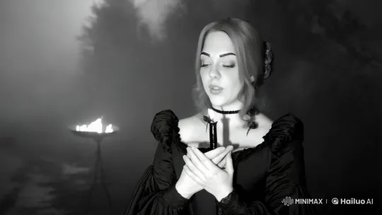 Victorian Woman Performing Mysterious Ritual – AI Generated Video | Hailuo AI