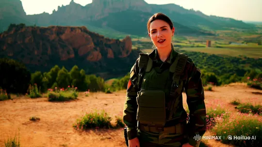 Confident Woman Advocates for Women in Airsoft – AI Generated Video | Hailuo AI