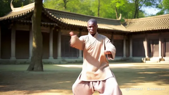 Kung Fu Practitioner Showcases Mastery in Tranquil Setting – AI Generated Video | Hailuo AI