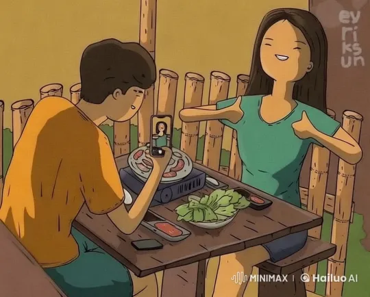 Joyful Friends Celebrate with BBQ and Fireworks in 4K Live2D – AI Generated Video | Hailuo AI
