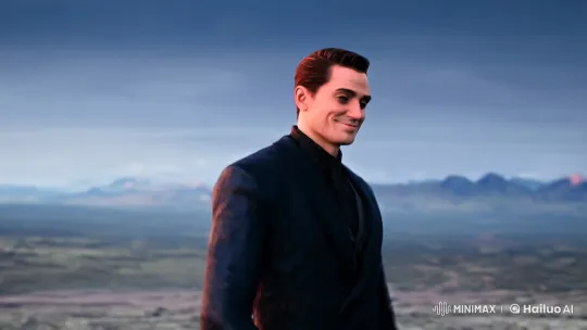 Confident Character Meets Dramatic Explosion – AI Generated Video | Hailuo AI