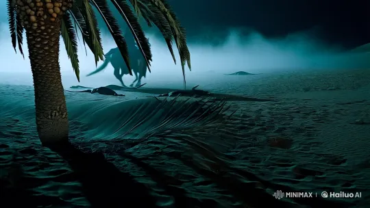 Mysterious Arab Man on Horseback in Desert Night – AI Generated Video | Hailuo AI