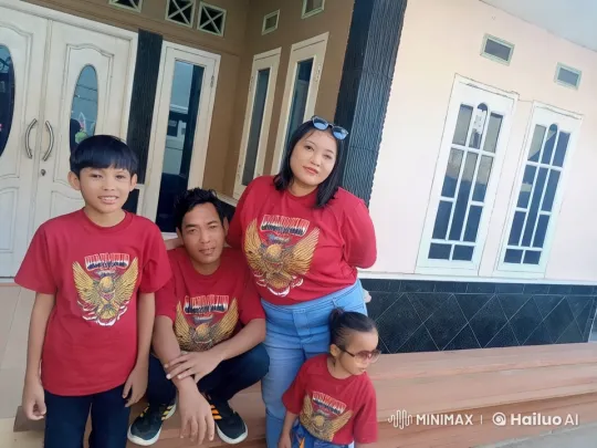 Family of Four Performs Kungfu in Matching Red T-Shirts – AI Generated Video | Hailuo AI