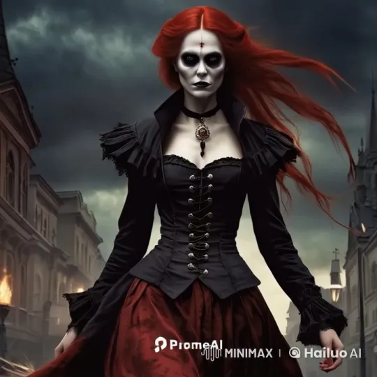 Gothic Victorian Woman in Eerie Street Setting – AI Generated Video | Hailuo AI