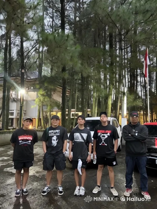 Five People Performing Dynamic Kungfu in a Forest Setting – AI Generated Video | Hailuo AI