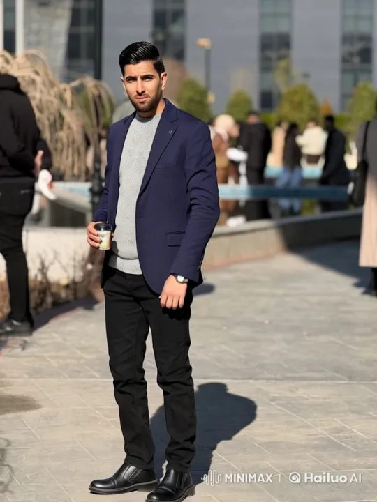 Stylish Young Man in Modern Market Exploration – AI Generated Video | Hailuo AI