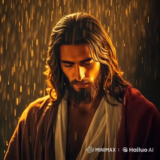 Live2D Animated Figure Reflects in Heavy Rainfall – AI Generated Video | Hailuo AI