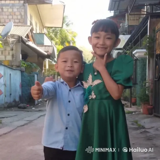 Animated Kung Fu Battle of Two Children in Residential Setting – AI Generated Video | Hailuo AI