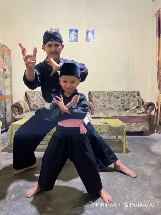 Child and Adult Perform Synchronized Kung Fu in Live2D Animation – AI Generated Video | Hailuo AI