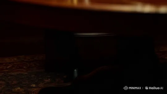 Dramatic Portrait of a Man in a Dimly Lit Room – AI Generated Video | Hailuo AI