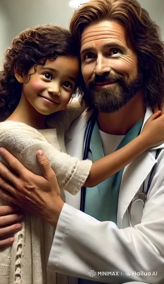 Doctor Comforts Child in Heartfelt Embrace – AI Generated Video | Hailuo AI