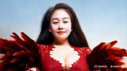 Regal Woman with Majestic Phoenix and Fiery Volcano Background – AI Generated Video | Hailuo AI