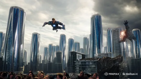 Futuristic Metropolis: Epic Battle of Light and Darkness – AI Generated Video | Hailuo AI