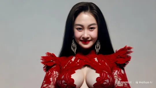 Regal Woman and Phoenix in Volcanic Fantasy Scene – AI Generated Video | Hailuo AI
