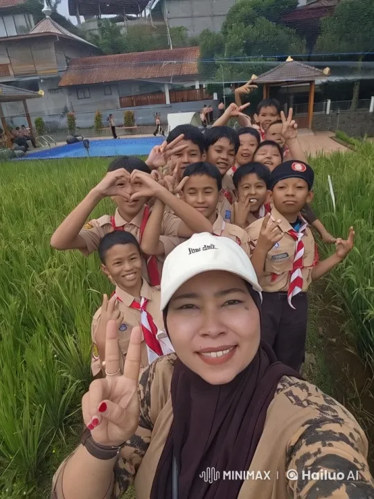 Scout Children Practicing Kung Fu in Lush Field – AI Generated Video | Hailuo AI