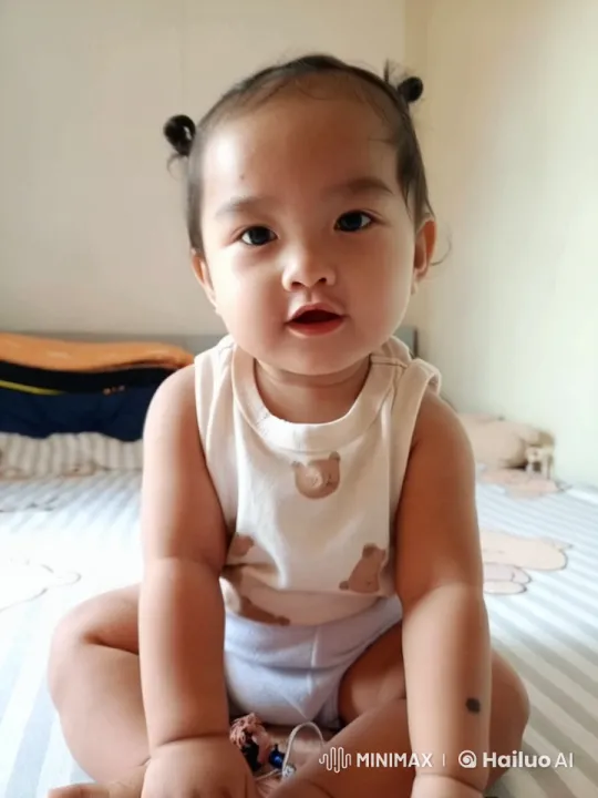 Child Joyfully Dancing and Jumping on Bed – AI Generated Video | Hailuo AI