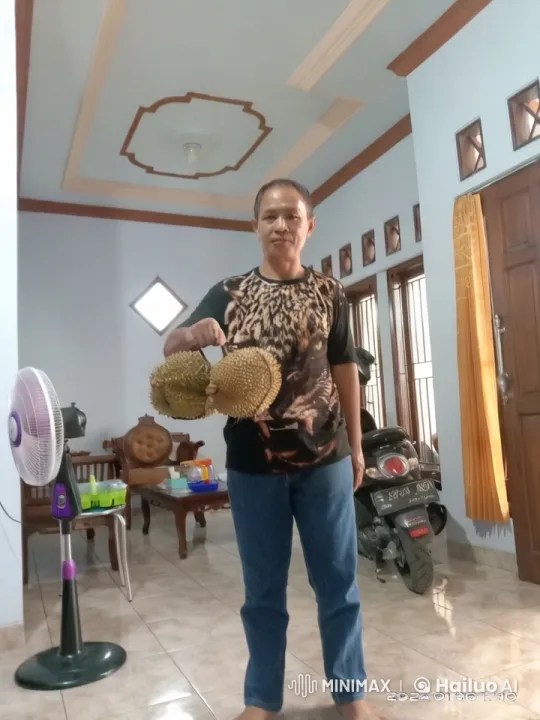 Flying Durians Create Dynamic Display in Static Room – AI Generated Video | Hailuo AI