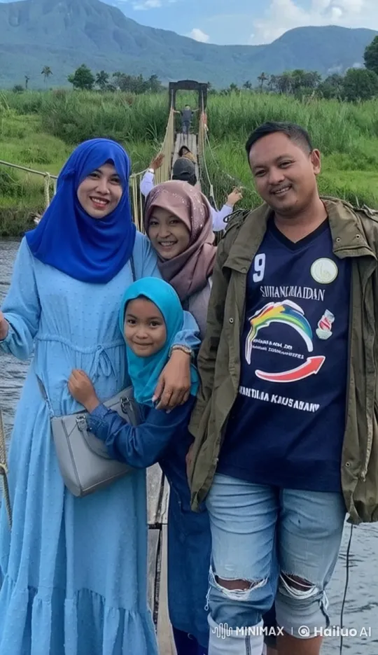 Family Enjoying Kung Fu Sparring on Scenic Bridge – AI Generated Video | Hailuo AI