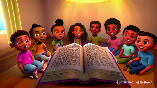 Pixar Style Scene 1: Introduction to the Song

A warm, inviting room filled with diverse, joyful children sitting in a circle around an open Bible, symbolizing unity and love.

Pixar Style Scene 2: Jesus Loves Me, This I Know

Jesus, in a sunlit field, surrounded by children, singing about God's love, with a joyful and peaceful atmosphere. – AI Generated Video | Hailuo AI