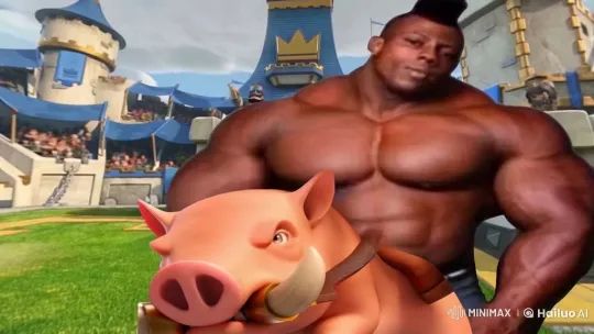Muscular Man and Pig Perform Litvin Dance in Live2D Animation – AI Generated Video | Hailuo AI