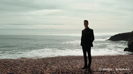Prince Stands Poised on a Majestic Rocky Shoreline – AI Generated Video | Hailuo AI