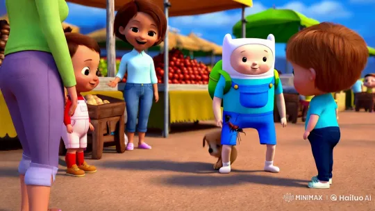 Baby Finn and Friends in a Lively Market Adventure – AI Generated Video | Hailuo AI