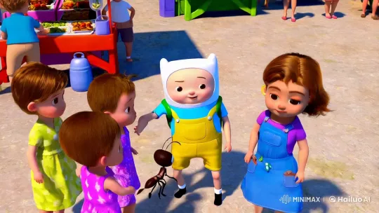 Bustling Market with Baby Finn and Friends – AI Generated Video | Hailuo AI