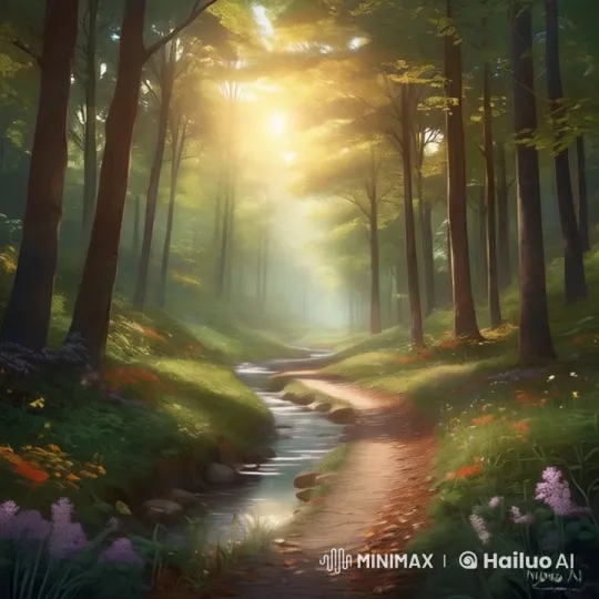 Peaceful Forest Haven: Animated Serenity in Live2D – AI Generated Video | Hailuo AI