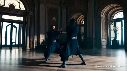Elegant Fight Scene in Ornate Room Captured by Dynamic Camera Work – AI Generated Video | Hailuo AI