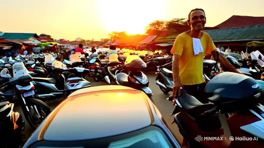 Joker's Morning at the Bustling Traditional Market – AI Generated Video | Hailuo AI