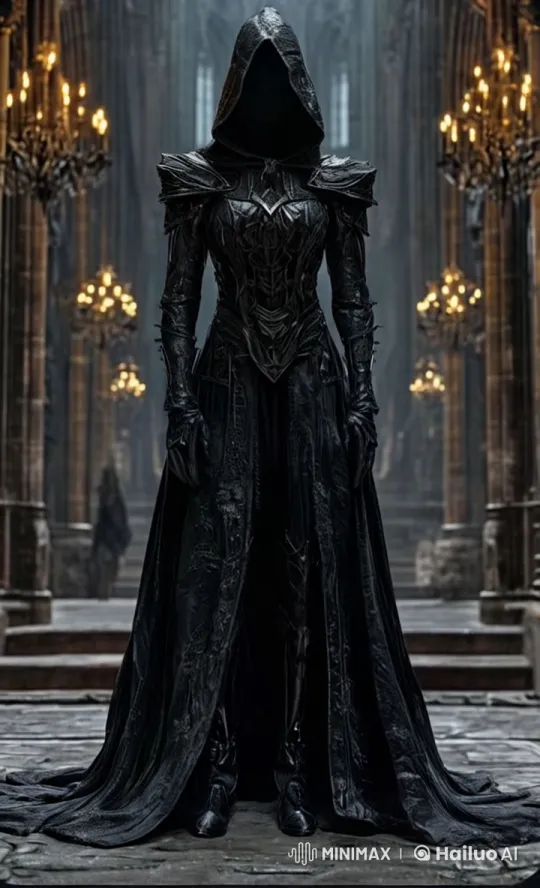 Mysterious Hooded Figure in Gothic Castle with Fractal Magic – AI Generated Video | Hailuo AI