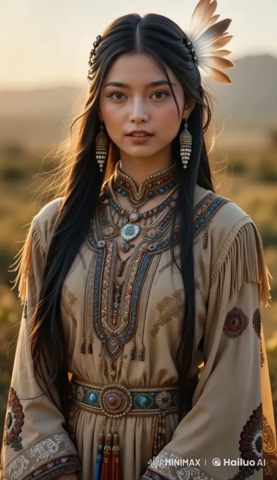 Native American Dancer Blends Tradition and Trend – AI Generated Video | Hailuo AI
