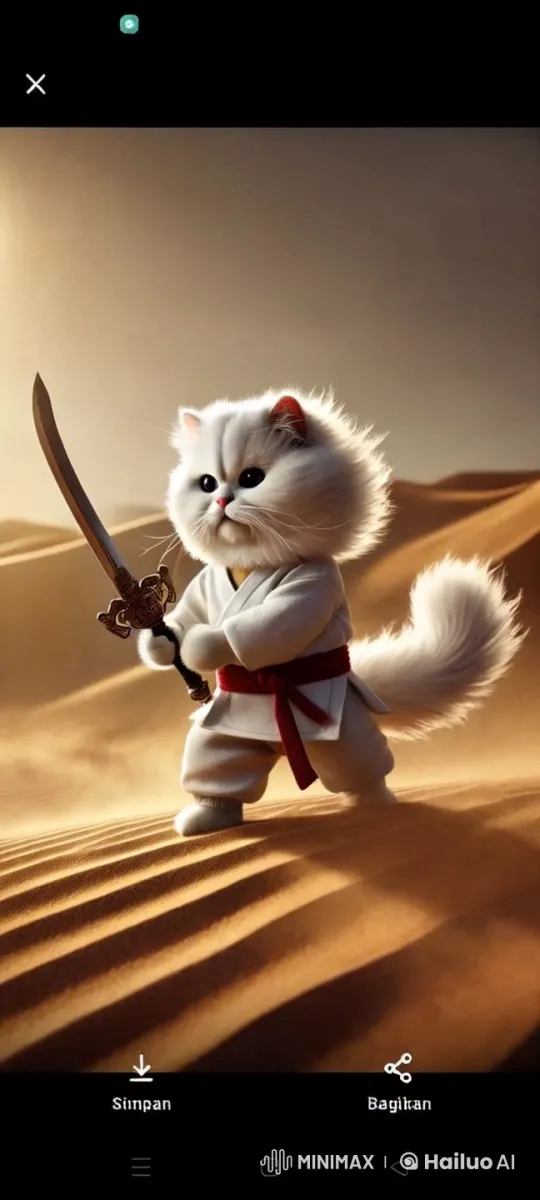 Fluffy Cat Demonstrates Martial Arts Mastery – AI Generated Video | Hailuo AI