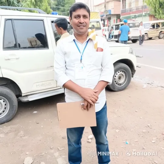 Man Stands by Parked Vehicles in Live2D Animation – AI Generated Video | Hailuo AI