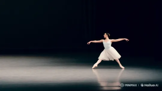 Mesmerizing Dance Solo in Ethereal Light – AI Generated Video | Hailuo AI