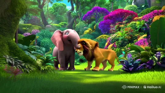 Interspecies Friendship in the Jungle – AI Generated Video | Hailuo AI